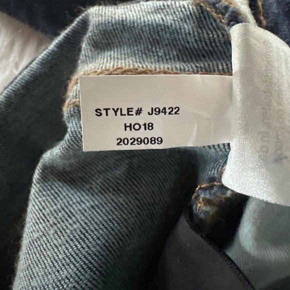 Madewell Cali Demi Boot Jeans Pants Dark Blue Wash Denim High Rise Size 28 Tall - Picture 8 of 8